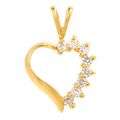 Starting at Crazy R 1!Gold fusion Heart Pendant with plenty Cubic Zirconias added